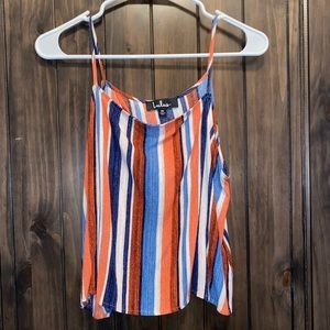 stripes tank top with open back